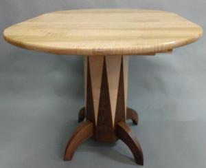 Tiger Maple and Black Walnut Kitchen Table